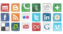 social media icons on landing pages