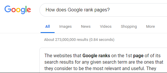 google search